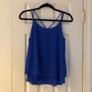 Strappy chiffon tank top